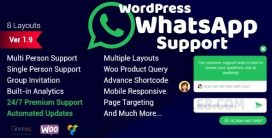 دانلود افزونه وردپرس پشتیبانی از طریق واتساپ WhatsApp Support نسخه 2.0.7