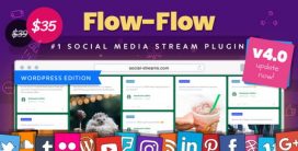 فیدخوان شبکه های اجتماعی در وردپرس با افزونه Flow-Flow نسخه 4.8.1