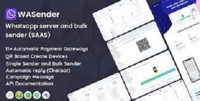 WASender - Whatsapp server and bulk sender (SAAS)