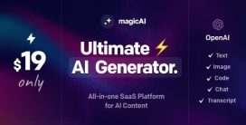 MagicAI – محتوای OpenAI، متن، تصویر، چت، تولید کننده کد به عنوان SaaS